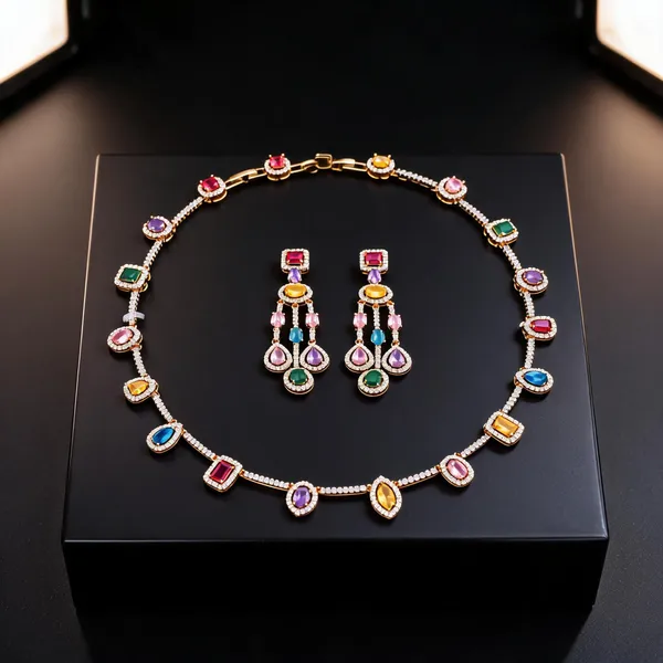Brass_Gold_Tone_Multicolor_Stone_Necklace_And_Earrings_Set_For_Women