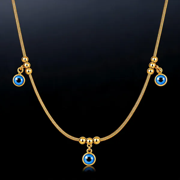 Gold_Tone_Blue_Evil_Eye_Charm_Stainless_Steel_Necklace_For_Women