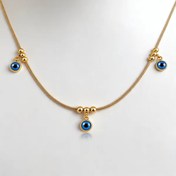 Gold_Tone_Blue_Evil_Eye_Charm_Stainless_Steel_Necklace_For_Women