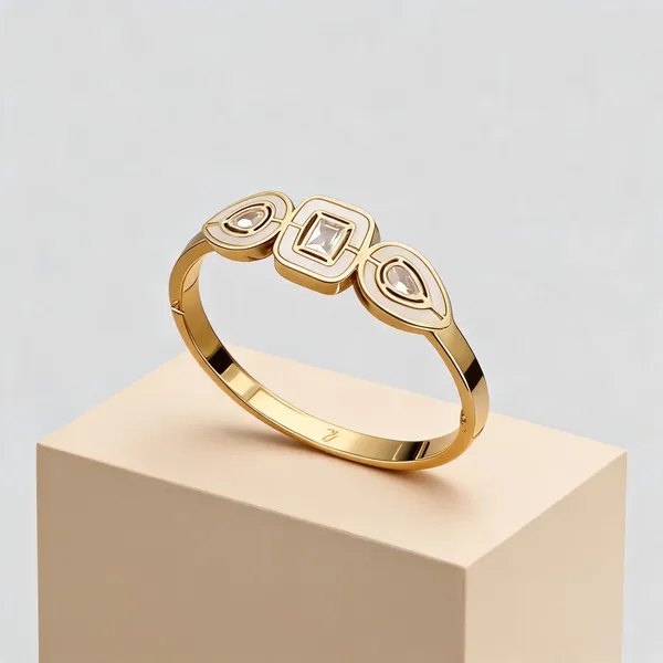 Gold_Tone_Geometric_Stone_Accent_Stainless_Steel_Cuff_Bracelets_For_Women