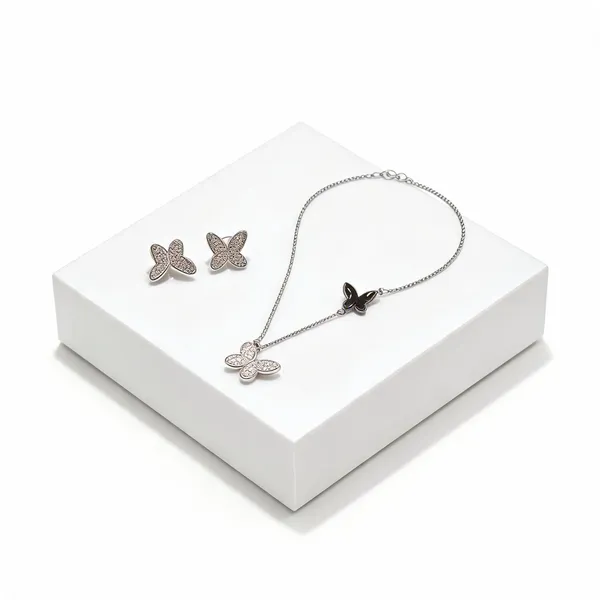 Silver_925_Butterfly_Pendant_And_Earrings_Set_For_Women