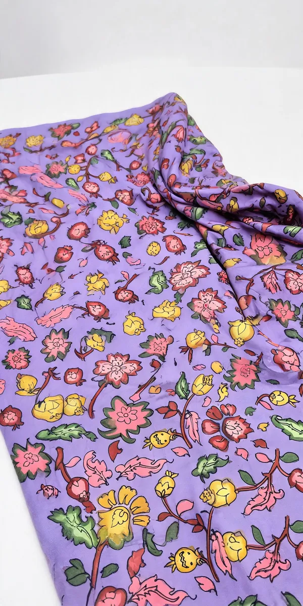 Purple_Pen_Kalamkari_Silk_Floral_Fabric
