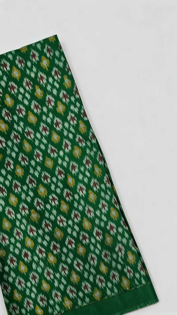 Green_Siko_Silk_Ikat_Pattern_Unstitched_Fabric