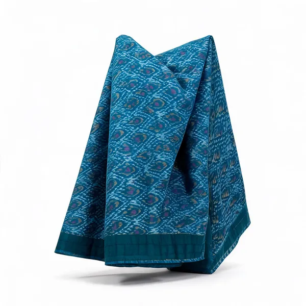 Blue_Siko_Silk_Handloom_Ikat_Fabric