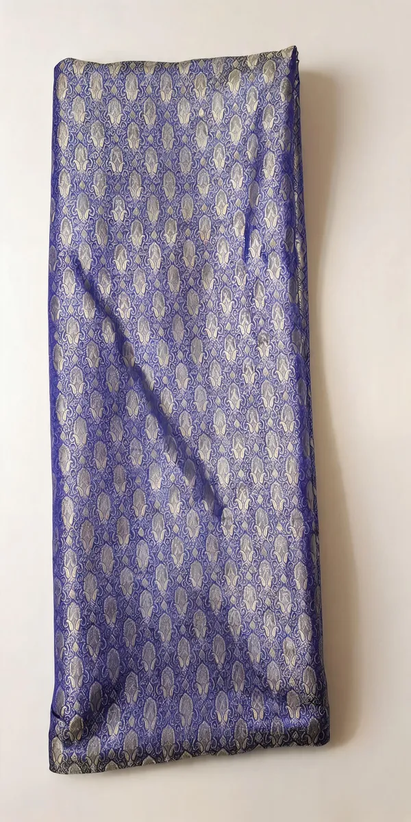 Blue_Banarasi_Ek_Tar_Brocade_Silk_Fabric