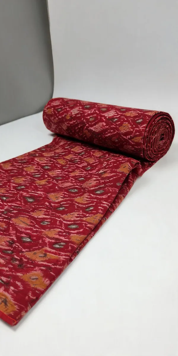 Maroon_Siko_Silk_Handloom_Ikat_Fabric
