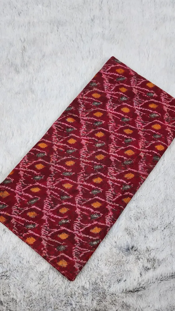 Maroon_Siko_Silk_Handloom_Ikat_Fabric