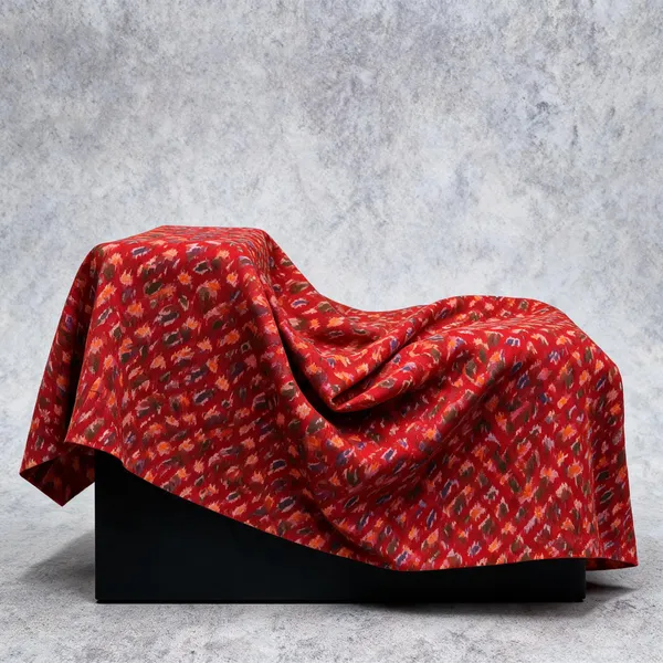 Red_Siko_Silk_Handloom_Ikat_Fabric