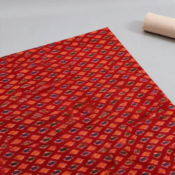 Red_Siko_Silk_Handloom_Ikat_Fabric