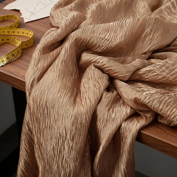 Golden_Crushed_Pure_Silk_Tissue_Fabric