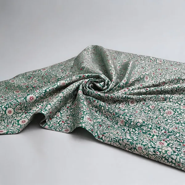 Green_Banarasi_Meena_Silk_Brocade_Fabric
