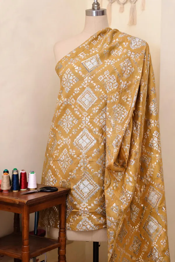 Mustard_Katan_Silk_Zari_Brocade_Fabric