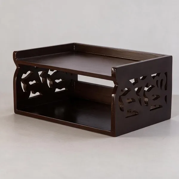 Wood_Wall-Mounted_Set-Top_Box_And_Router_Stand
