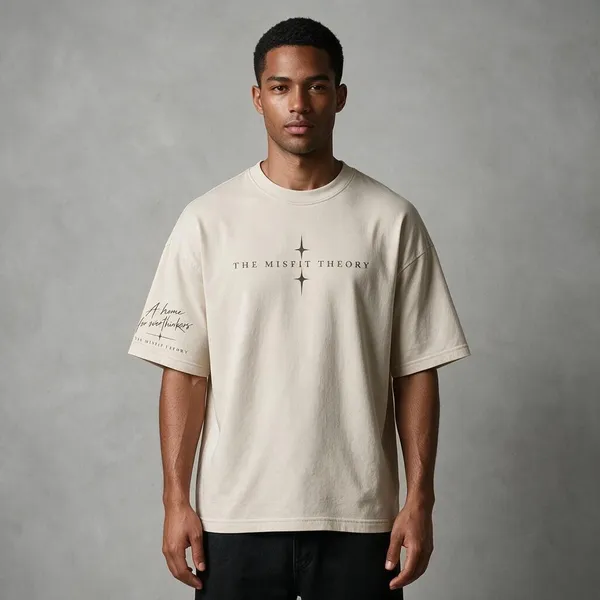 White_Cotton_Regular_Fit_Front_Side_Printed_T-Shirt_For_Unisex