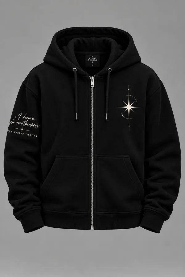 Black_Cotton_Casual_Zip-Up_Hoodie_For_Unisex