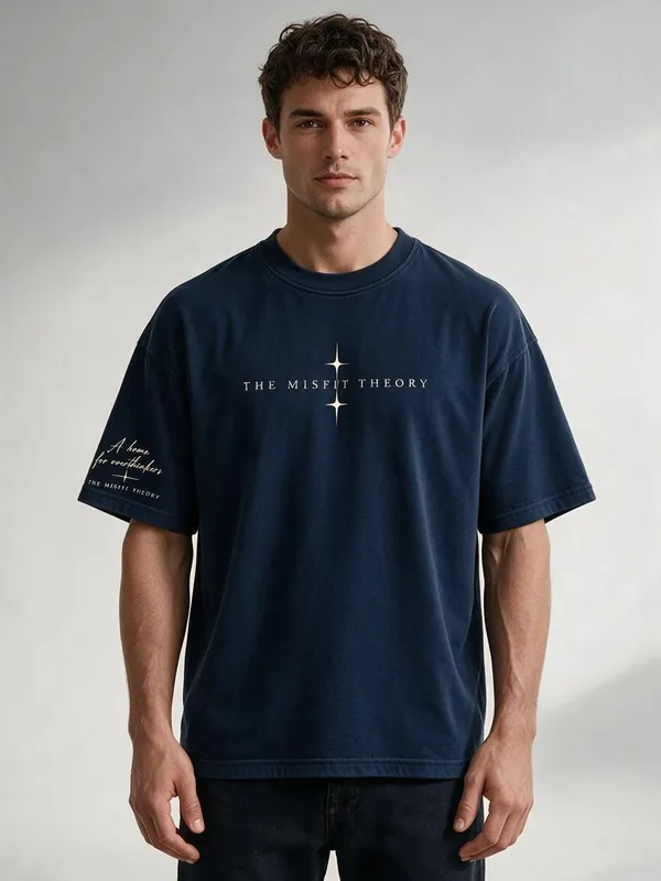 Navy_Cotton_Standard_Fit_Both_Side_Printed_T-Shirt_For_Unisex
