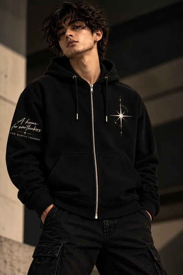 Homeward_Star_Unisex_Oversized_Zip-Up_Hoodie_–_Black