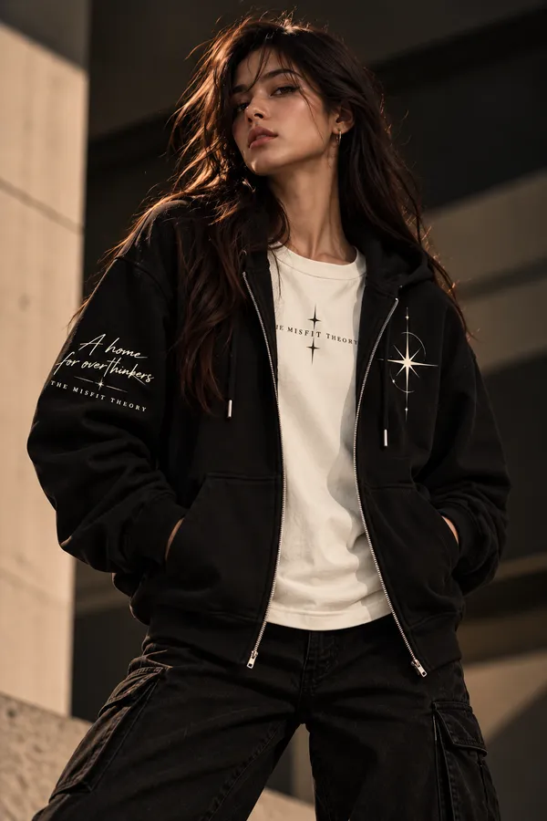 Homeward_Star_Unisex_Oversized_Zip-Up_Hoodie_–_Black