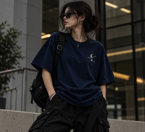 A_Little_Closer_Oversized_Graphic_T-Shirt_for_Women_–_Navy_Blue