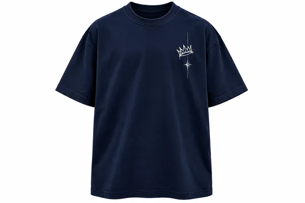 Navy_Cotton_Graphic_Print_T-Shirt_For_Women