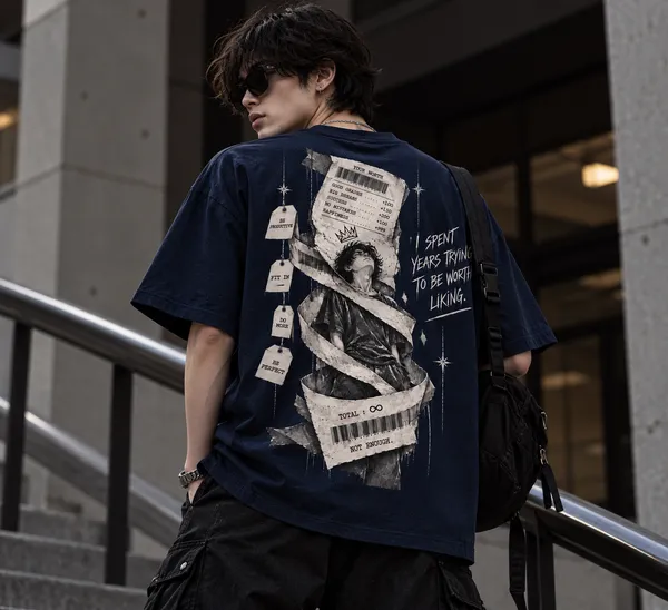 Worth_Liking_Oversized_Graphic_T-Shirt_–_Navy_Blue
