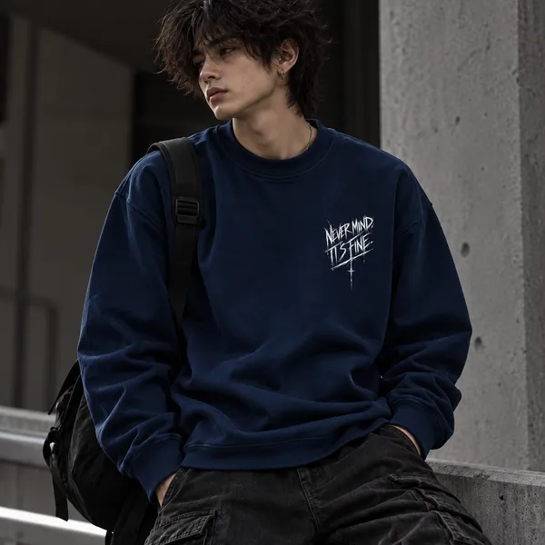 Porcelain_Mind_Regular_Fit_Graphic_Sweatshirt_–_Navy_Blue