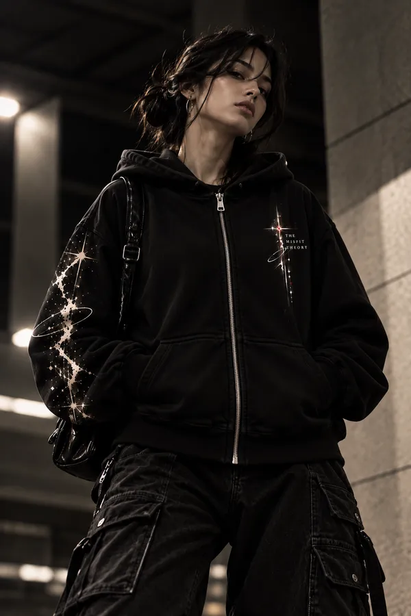 Lone_Orbit_Unisex_Oversized_Zip-Up_Hoodie_–_Black