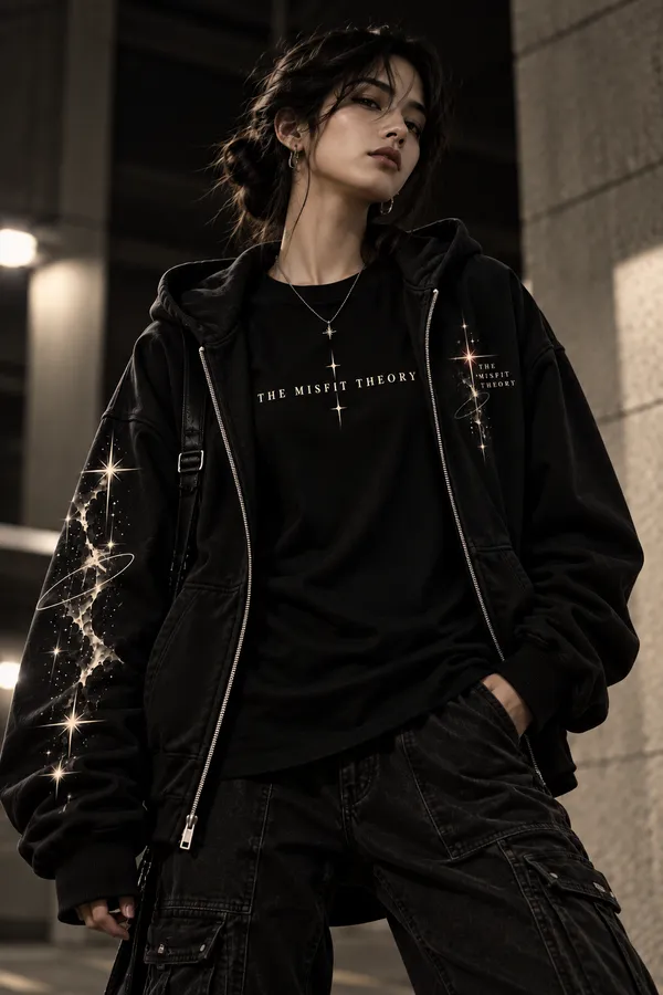 Lone_Orbit_Unisex_Oversized_Zip-Up_Hoodie_–_Black