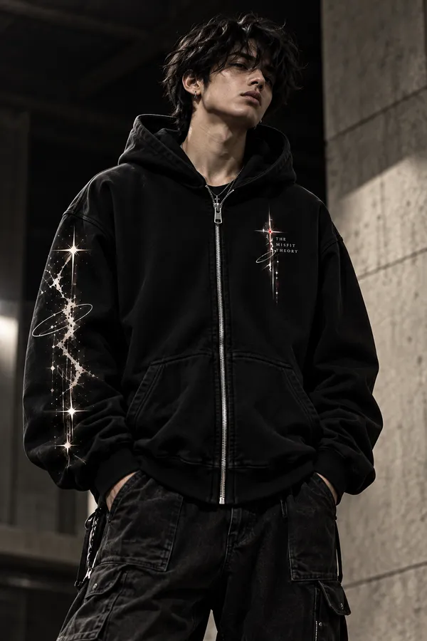 Lone_Orbit_Unisex_Oversized_Zip-Up_Hoodie_–_Black