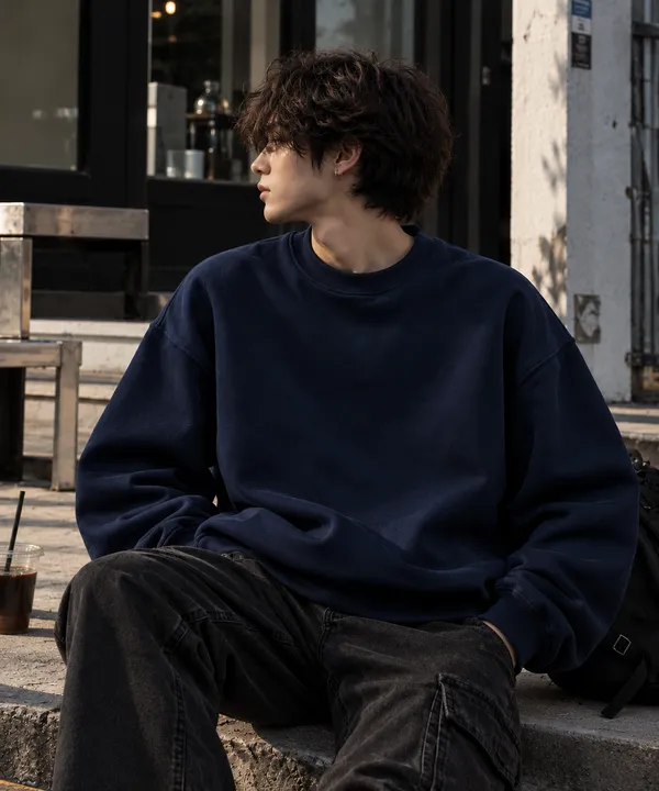 Lingering_Hours_Regular_Fit_Graphic_Sweatshirt_–_Navy_Blue