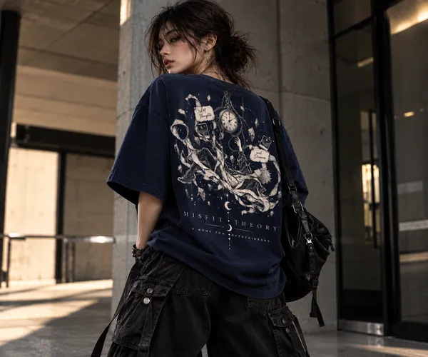 3AM_Spiral_Oversized_Graphic_T-Shirt_for_Women_–_Navy_Blue