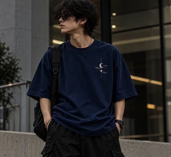 A_Little_Closer_Oversized_Graphic_T-Shirt_–_Navy_Blue