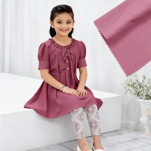 Mauve_Polyester_Silk_Flared_Frock_Dress_Set_For_Girls