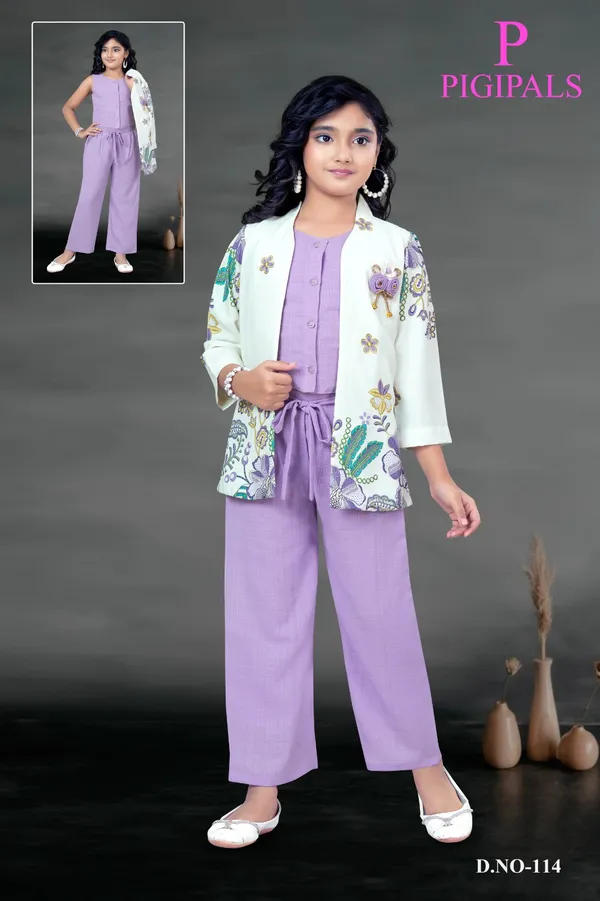 Lavender_Cotton_Georgette_Jumpsuit_Set_For_Girls