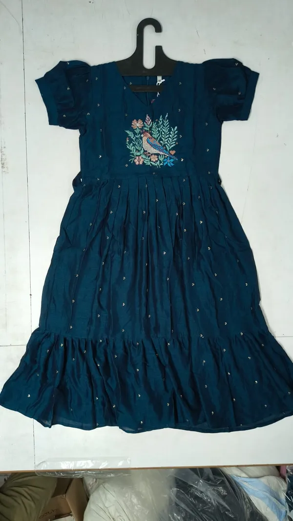 Navy_Blue_Silk_Embroidered_Fit_And_Flare_Dress_For_Women