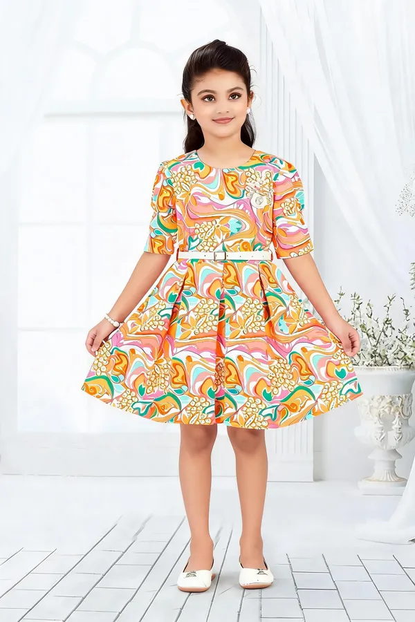 Multicolor_Cotton_Printed_Fit_And_Flare_Dress_For_Girls