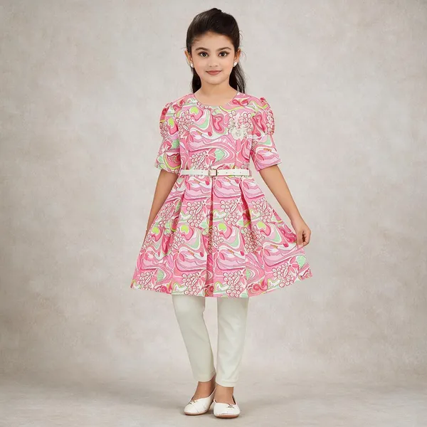 Pink_Cotton_Printed_Fit_And_Flare_Dress_For_Girls