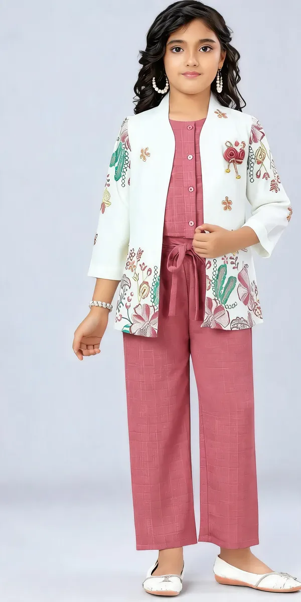 Rose_Georgette_Floral_Jumpsuit_And_Shrug_Set_For_Girls