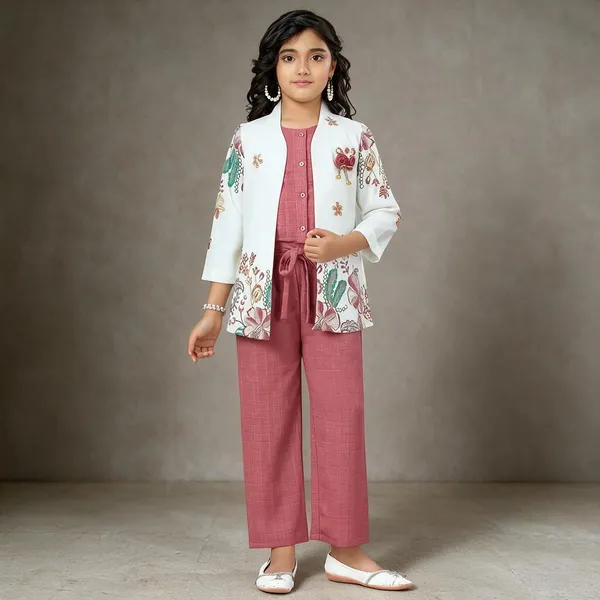 Rose_Georgette_Floral_Jumpsuit_And_Shrug_Set_For_Girls