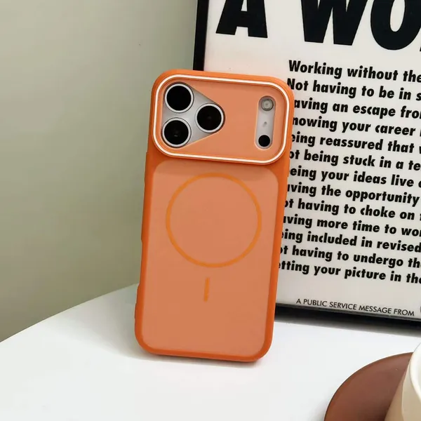 New_Design_Silicone_Magsafe_Case_For_Iphone_Orange_Iphone_16_Pro