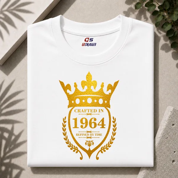Customised_Crafted_In_1964_Refined_By_Time_Premium_Cotton_T_Shirt_White