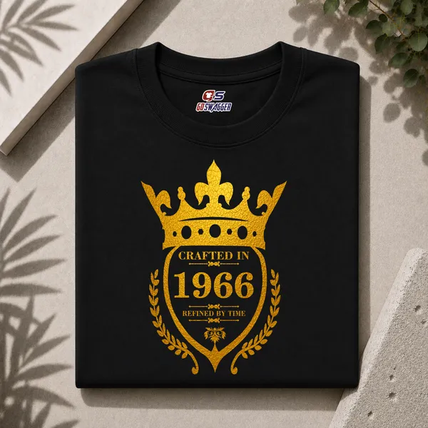 Customised_Crafted_In_1966_Refined_By_Time_Premium_Cotton_T_Shirt_Black
