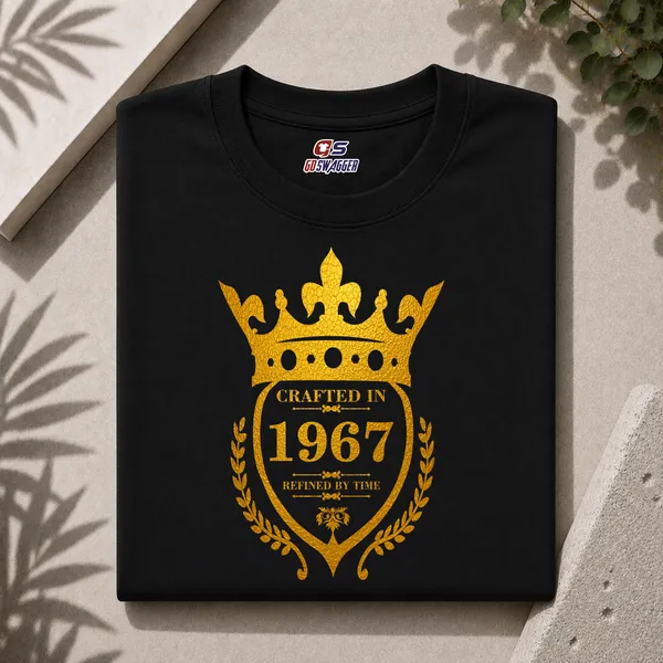 Customised_Crafted_In_1967_Refined_By_Time_Premium_Cotton_T_Shirt_Black