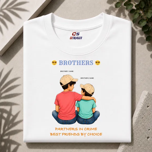 Customised__Partner_In_Crime_2_Brother_Premium_Cotton_T_Shirt_White