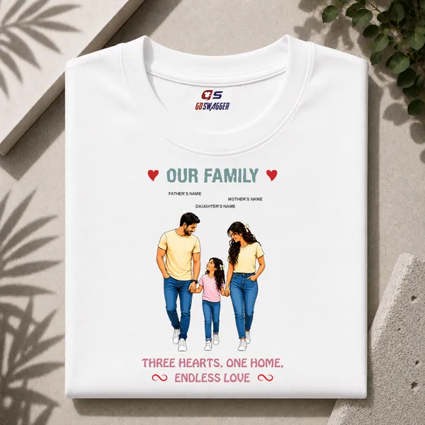 Customised__Our_Family_Father_Mother_And_Daughter_Premium_Cotton_T_Shirt_White