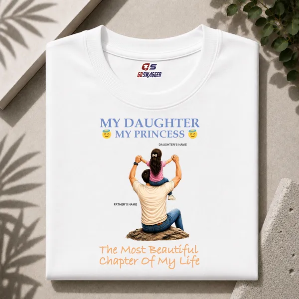 Customised__My_Daughter_My_Princes_Father_And_Daughter_Premium_Cotton_T_Shirt_White
