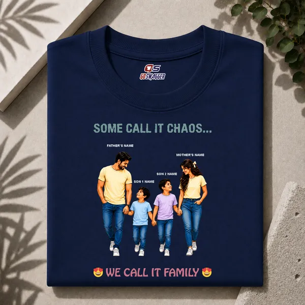 Customised__We_Call_It_Family_Father_Mother_And_2_Sons_Premium_Cotton_T_Shirt_Navy