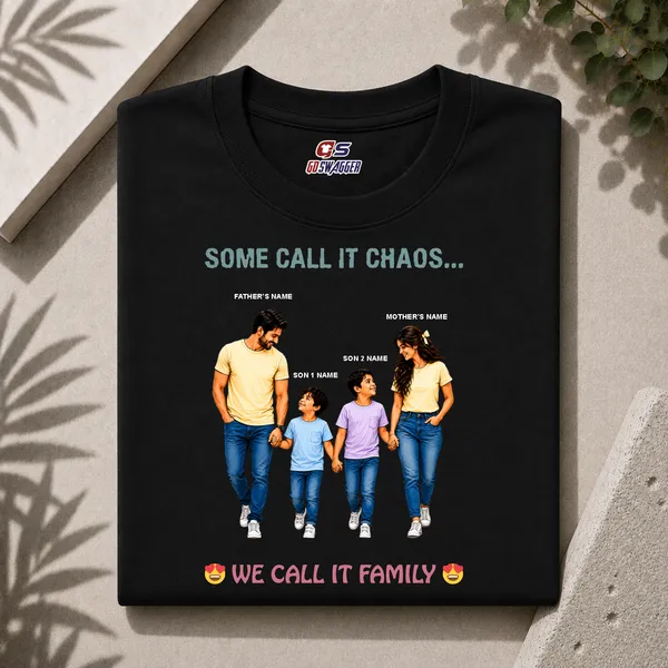 Customised__We_Call_It_Family_Father_Mother_And_2_Sons_Premium_Cotton_T_Shirt_Black