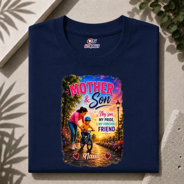 Customised__My_Son_My_Pride_Mother_And_Son_Premium_Cotton_T_Shirt_Navy