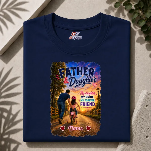Customised__My_Daughter_My_Pride_Fatherand_Daughter_Premium_Cotton_T_Shirt_Navy